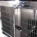 Large Stainless Steel Cage Bank On Rolling Base
