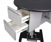 Round Rotational Hydraulic Grooming Table with Cabinet