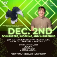 Dec 2, 2023, Schnauzers, Shopping and Sharpening!